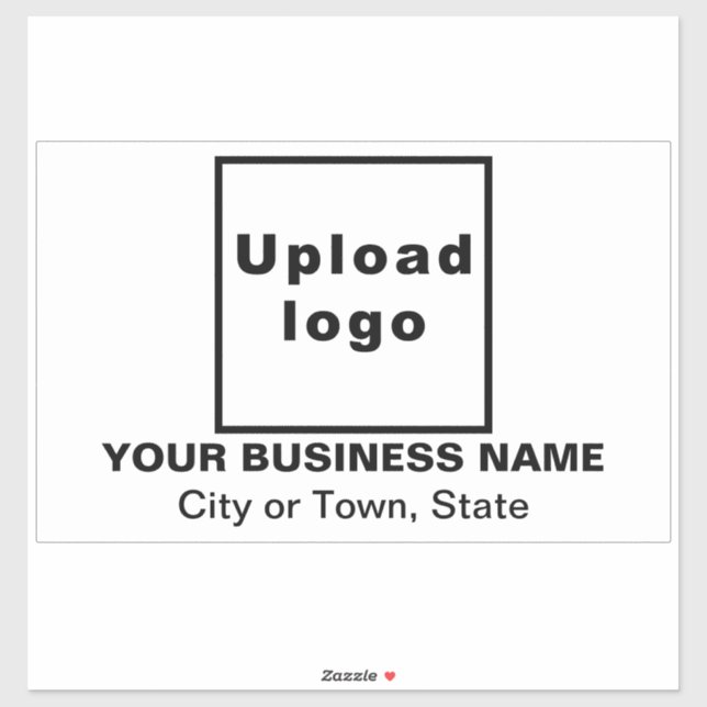 Business Location on White Large Rectangle Vinyl Sticker (Sheet)