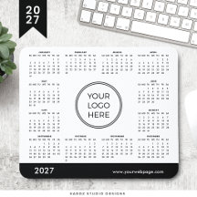 Business Logo 2027 Calendar Mouse Pad