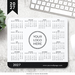 Business Logo 2027 Calendar Mouse Pad
