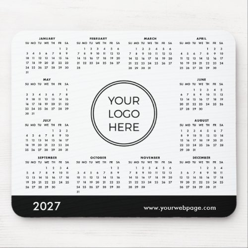 Business Logo 2027 Calendar Mouse Pad