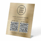 Business Logo 2 QR Codes Gold