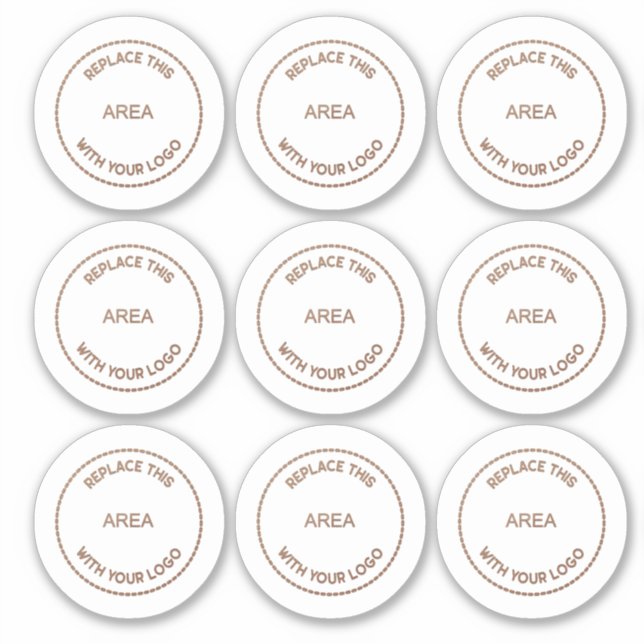 Business Logo 9 to sheet Company  Sticker (Front)