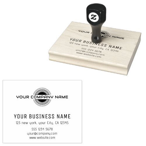 Business  Logo Address Company Name Professional  Rubber Stamp