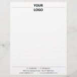 Business Logo Address Contact Info Letterhead<br><div class="desc">Custom Colors and Font - Your Business Letterhead with Logo - Add Your Logo ,  Address and Contact Information - Resize and move or remove with Customization Tool - Choose colors / font / size !</div>