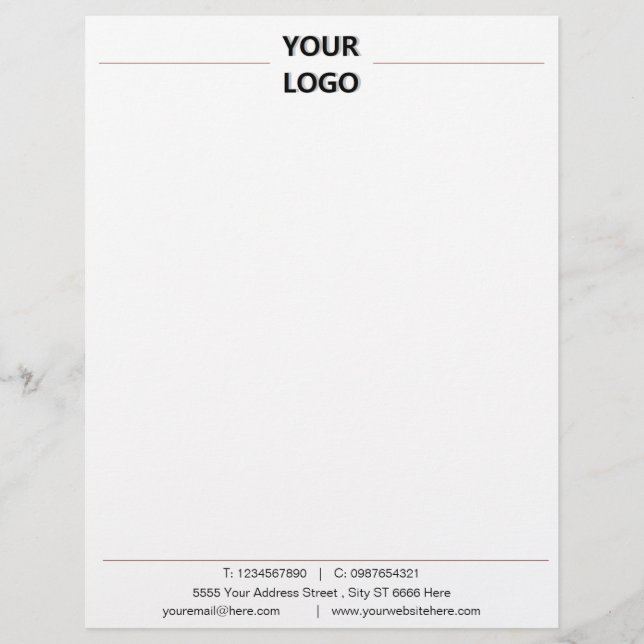 Business Logo Address Contact Info Letterhead (Front)