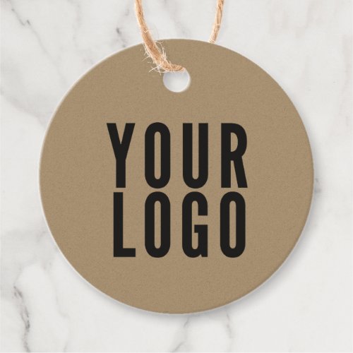 Business Logo Address Kraft Tag
