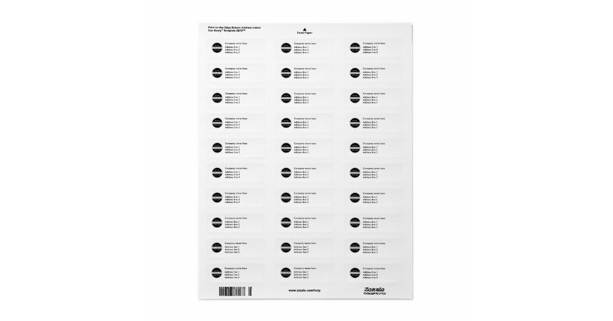 Business Logo Address Template Labels | Zazzle