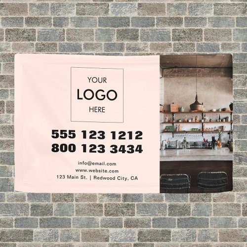 Business Logo Advertising Photo Blush Banner