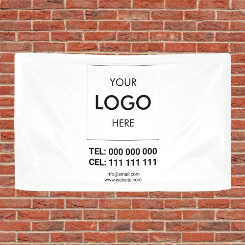 Business Logo Advertising White Banner