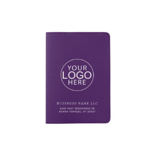 Business Logo and Address Modern Custom Passport Holder