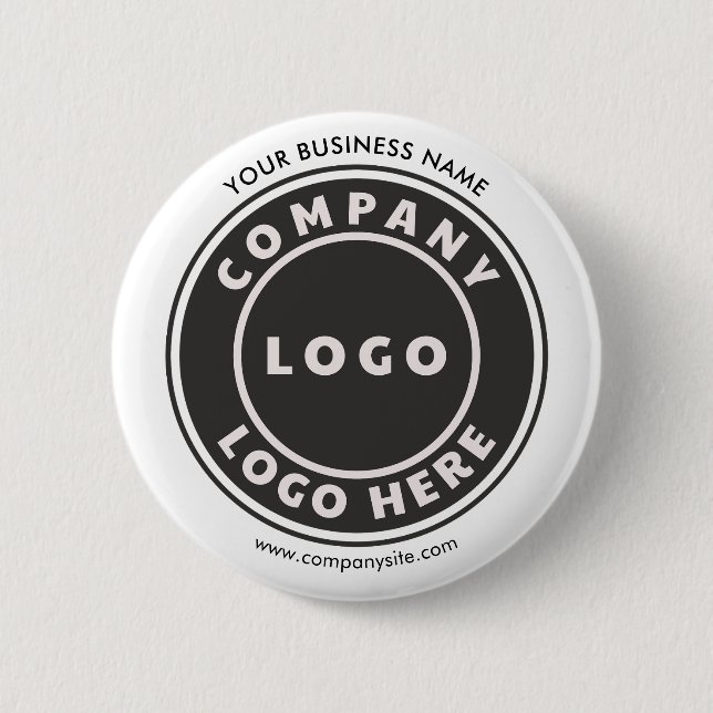 Business Logo and Company Website Custom Button (Front)