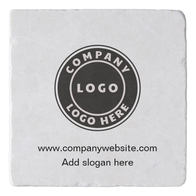 Business Logo and Company Website Custom Trivet (Front)
