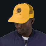 Business Logo and Company Website Employee Staff Trucker Hat<br><div class="desc">Add your company logo and brand identity to this trucker hat as well as your website address or slogan by clicking the "Personalize" button above. These brand-able trucker hats can advertise your business as employees wear them and double as a corporate swag. Available in other colors and sizes. No minimum...</div>