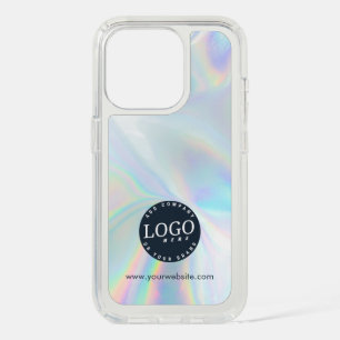Business Logo and Company Website Holographic iPhone 15 Pro Case