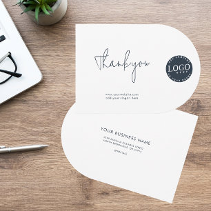 Business Logo and Corporate Website Thank You Card