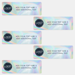 Business Logo and Custom Text Holographic Labels