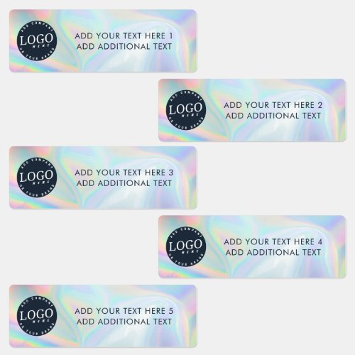 Business Logo and Custom Text Holographic Labels
