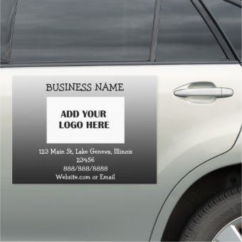 Business Logo and Information Car Magnet | Zazzle