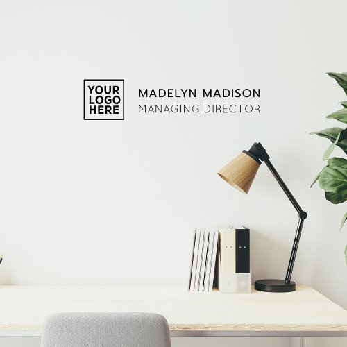 Business Logo and Name Position Professional Wall Decal