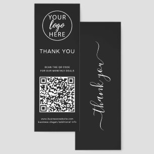Business Logo and QR Code Bookmarks