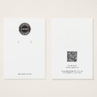 Business Logo and QR Code Earring Display Card