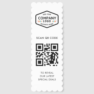 Business Logo and QR Code Marketing Promo Custom Bookmarks
