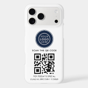 Business Logo and QR Code Minimalist iPhone 17 Pro Max Case
