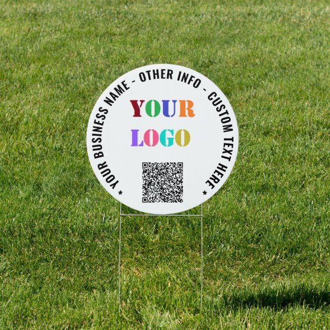 Business Logo and QR Code Promotional Sign Example (Insitu)