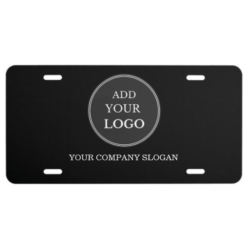 Business Logo and Slogan Professional Branded License Plate