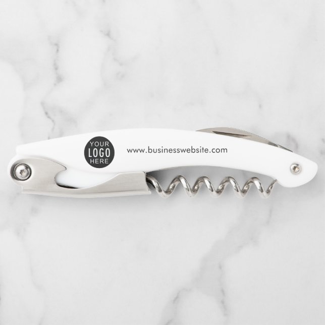 Business Logo and Slogan Promotional Swag Waiter's Corkscrew (Front)