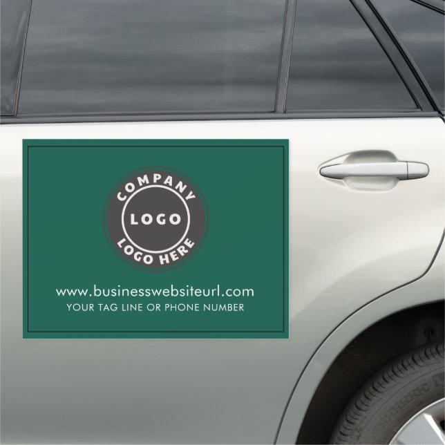 Business Logo and Tagline Elegant Car Magnet (In Situ)