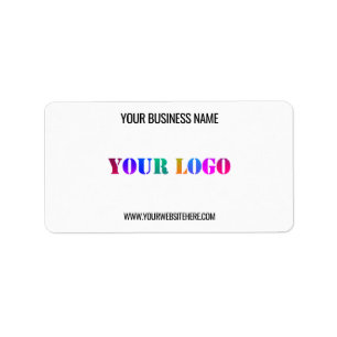 Business Logo and Text Promotional Labels Example