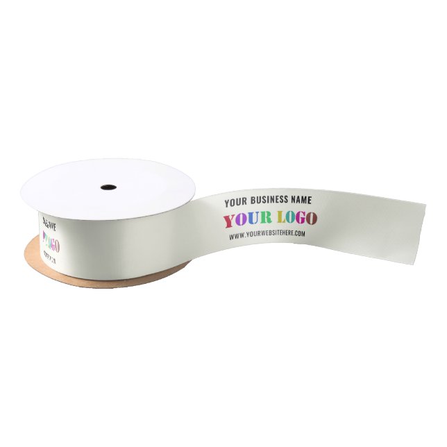 Business Logo and Text Promotional Ribbon Template (Spool)