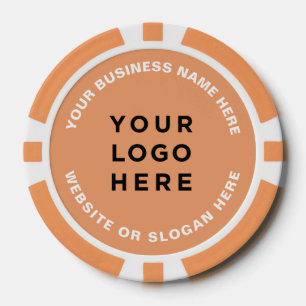 Business Logo and Text Simple Professional Poker Chips