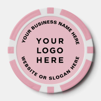 Business Logo and Text Simple Professional Poker Chips