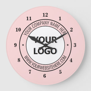 Business Logo and Text Your Company Wall Clock