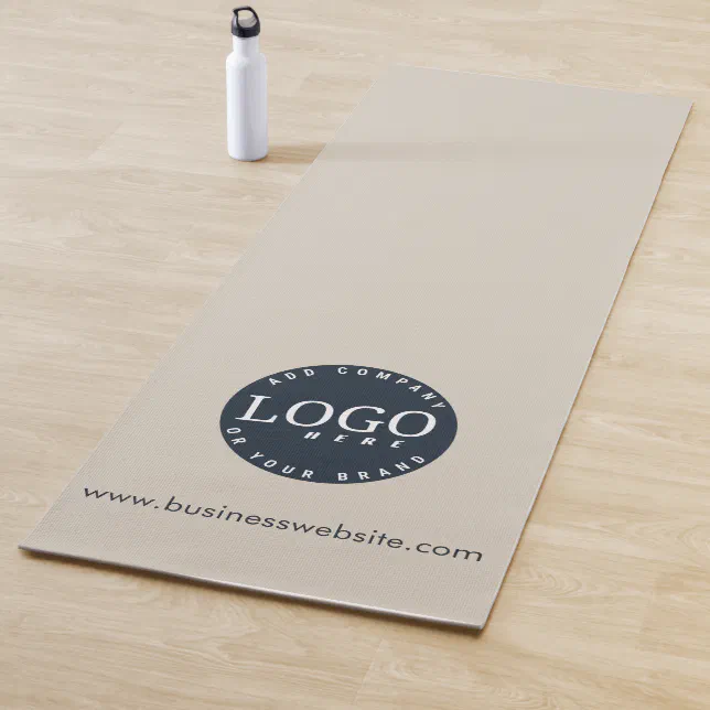 Business Logo and Website Address Clients Custom Yoga Mat | Zazzle