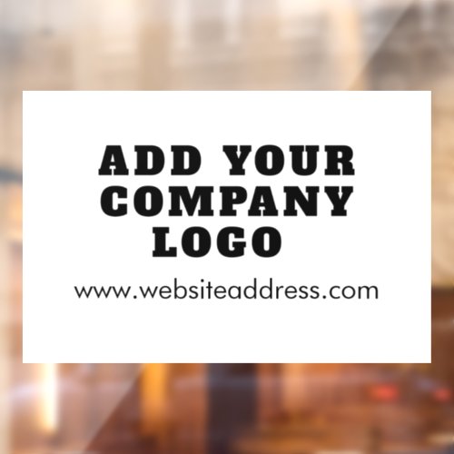 Business Logo and Website Company Custom Window Cling