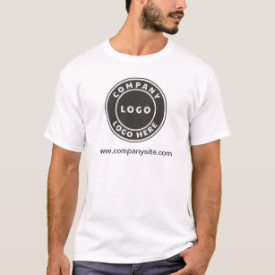 Business Logo and Website Company Employee Custom T-Shirt