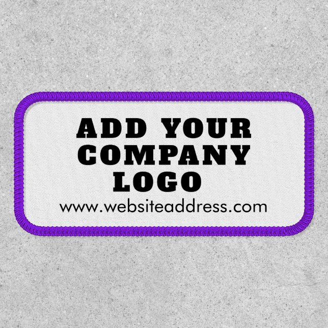 Business Logo and Website Company Employees Custom Patch (Front)