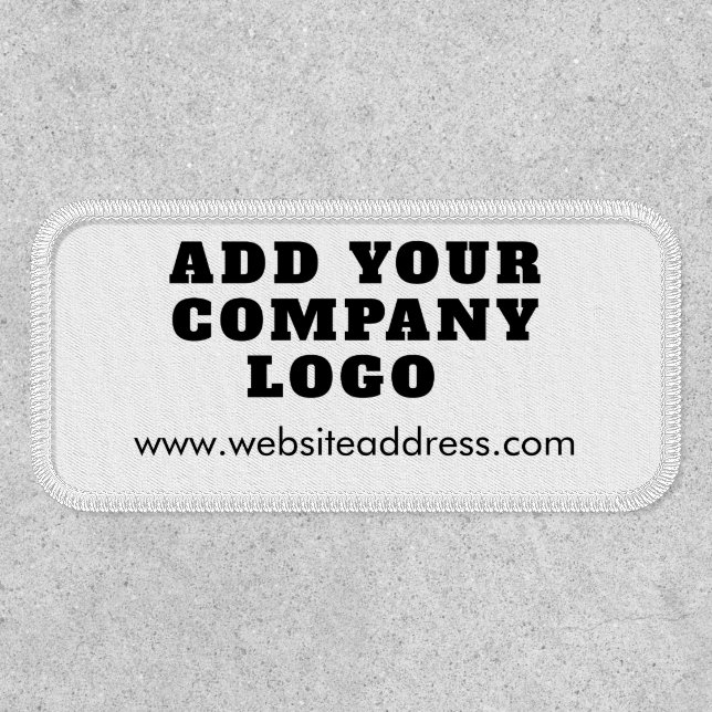 Business Logo and Website Company Employees Custom Patch (Front)