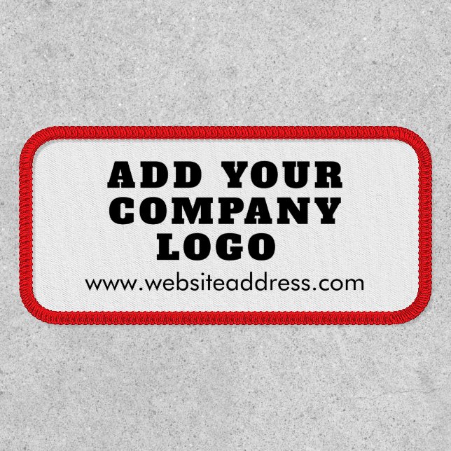Business Logo and Website Company Employees Staff Patch (Front)