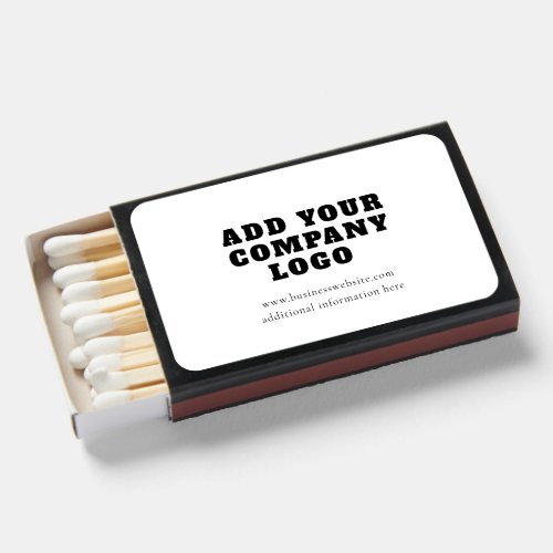 Business Logo and Website Company Swag Custom Matchboxes
