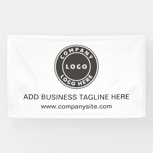 Business Logo and Website Custom Company Banner (Horizontal)