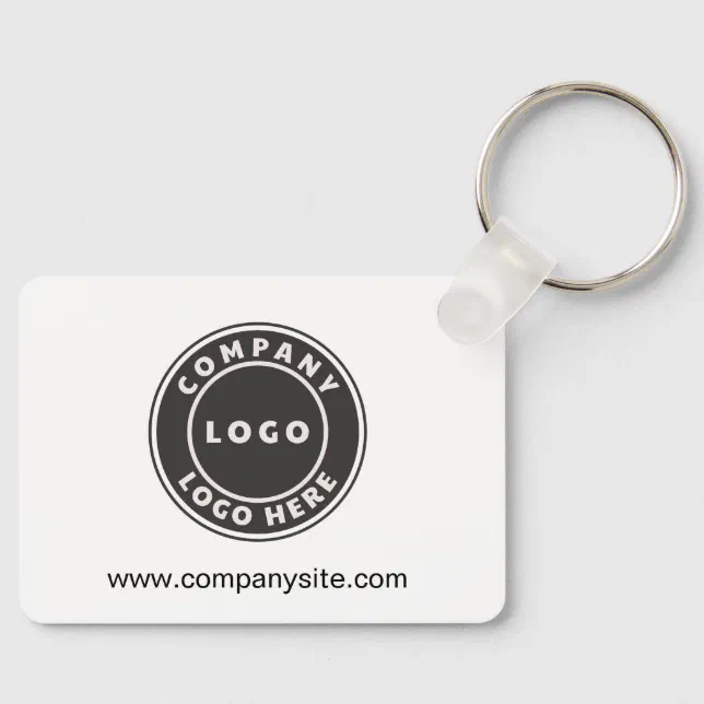 Business Logo and Website Custom Company Keychain | Zazzle