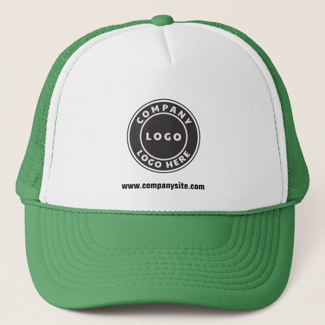Business Logo and Website Custom Company Trucker Hat (Front)