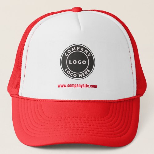 Business Logo and Website Custom New Employee Trucker Hat