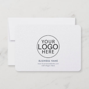 Business Logo and Website Custom Note Card