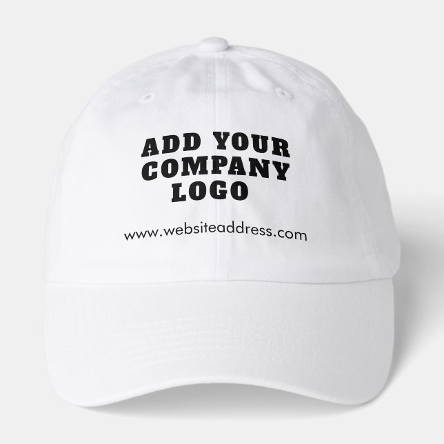 Business Logo and Website Employees Custom Hat (Front)