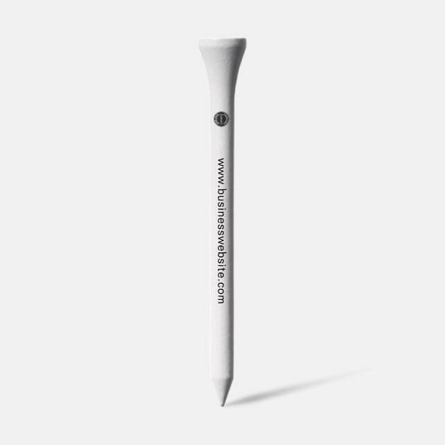 Business Logo and Website Employees Events Custom Golf Tees (Side)